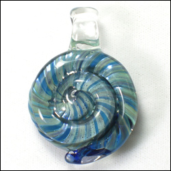 Bluish Spiral Pendant